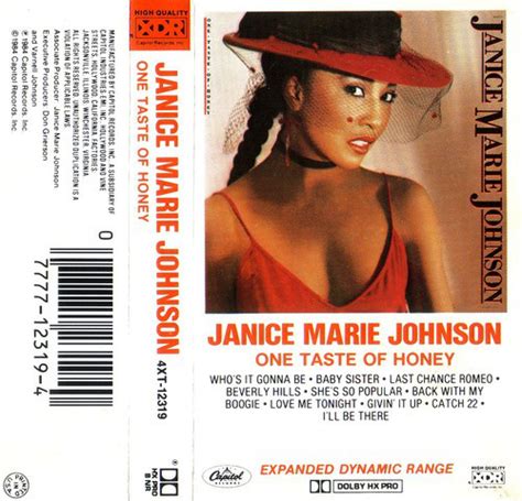 Janice Marie Johnson One Taste Of Honey 1984 Cassette