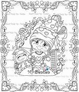 Coloring Besties Digi Tm Stamp Instant Letters Doll Featured Books Pages sketch template