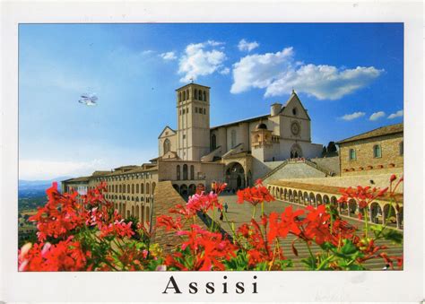 postcard collection italy assisi  basilica  san francesco   franciscan sites