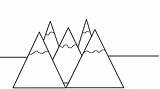 Coloring Pages Mountain Color Everest Simple Mountains Easy Google Print sketch template