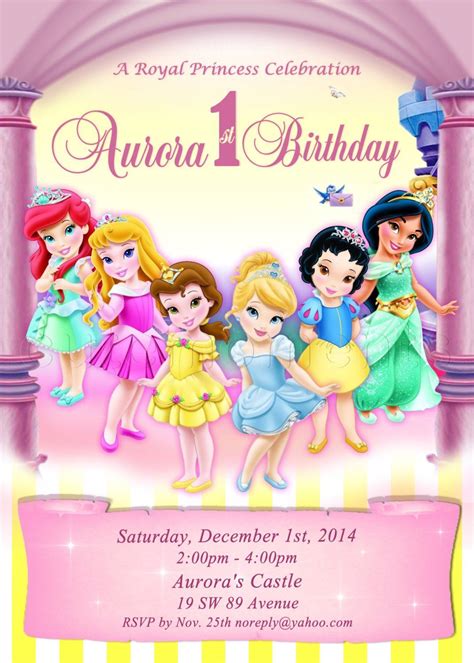 invitaciones princesas disney gratis personalizables