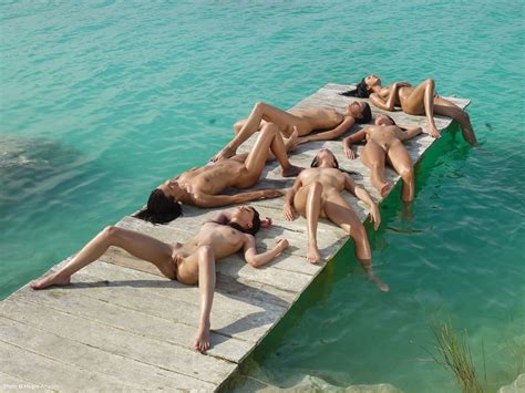 six sexy nude girls enjoying the sun nextdoor mania