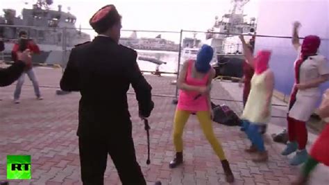 Watch Whip Wielding Russian Cossacks Attack Pussy Riot