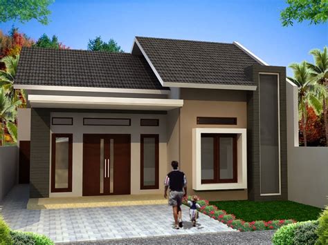 kombinasi warna cat rumah minimalis warna coklat tampak depan