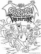 Coloring Pages Scooby Doo Printable Cartoon Color Sheets Character Kids Halloween Print Characters Sheet Vampire sketch template