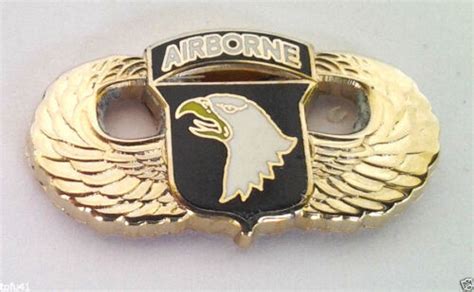 st airborne division wings small gold  army military hat pin p ee ebay