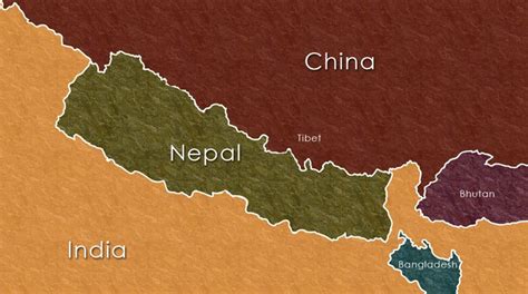 map  nepal  neighboring countries dandapani