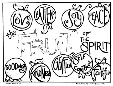 fruit   spirit coloring pages  printables