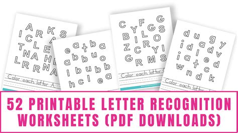 printable alphabet worksheets  kindergarten  downloads