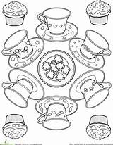 Coloring Tea Pages Party Teacup Cup Printable Cups Worksheet Mandala Set Book Sheets Adult Mandalas Teacups Girls Getcolorings Template Colouring sketch template