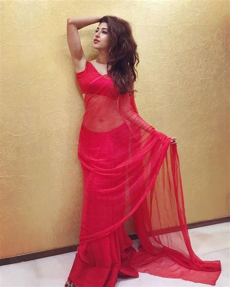 sonarika bhadoria in sexy saree [instagram] saree in 2019 sonarika bhadoria red saree