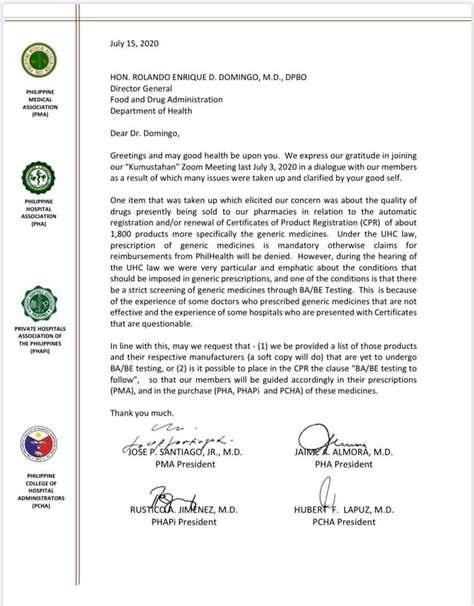 position paper  babe  generic drugs philippine medical