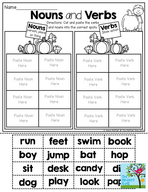 printable verb worksheets  kindergarten lexias blog