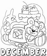 December Coloring Pages Kids Sheets Color Colouring Printable Board Bestcoloringpagesforkids Choose sketch template