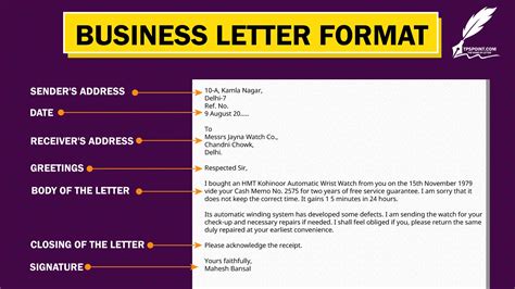 business letter examples format  templates tpspoint  riset