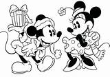 Coloring Mickey Mouse Pages Christmas Minnie Bestcoloringpagesforkids sketch template