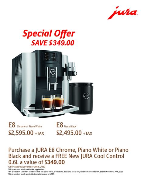 jura espresso coffee machines november special offer quality coffee systems