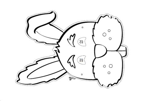 rabbit mask coloring pages sketch coloring page