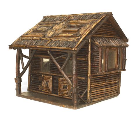 rustic log cabin model