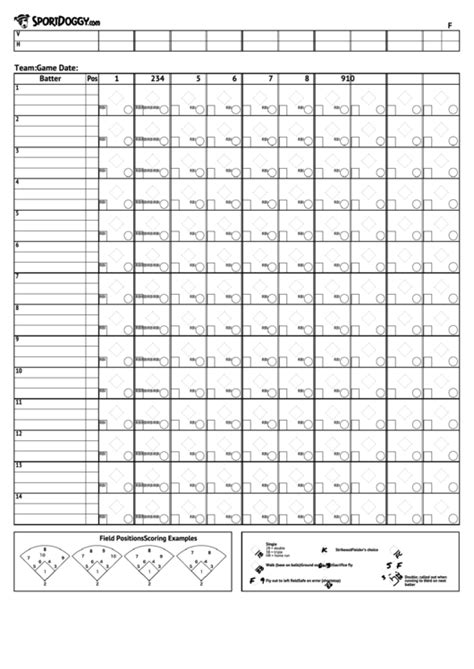 softball score sheet printable