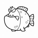 Piranha Angry Coloringbay sketch template