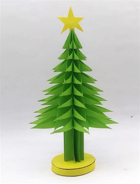 paper  christmas tree craft    paper xmas craft  diy