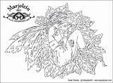 Coloring Pages Adults Printable Fairy Only Adult Detailed Nene Thomas Mermaid Mermaids Color Designs Marjolein Print Popular Enchanted Clipart Sheets sketch template