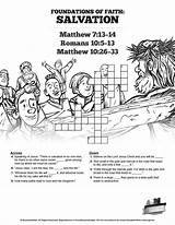 Crossword Puzzles Sunday School Lessons Kids Matthew Salvation Printable Bible Youth Activity Romans Activities Lesson Plan Teaching Puzzle Word Children sketch template