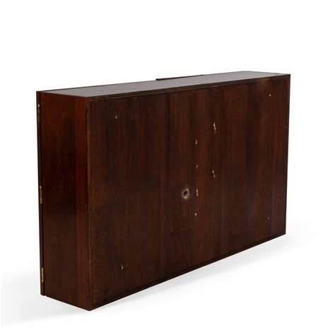 contemporary mahogany wall mounted cabinet