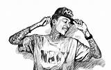 Wiz Khalifa Smoking Rapper Rappers sketch template