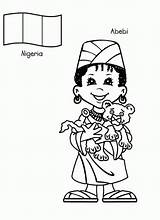Coloring Around Nigeria Pages Children Kids Nigerian Clipart Country Kid Template Library sketch template