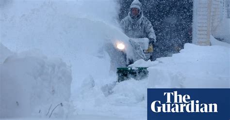 snowstorm hits north east us states in pictures us news the guardian