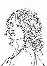 Coloring Pages Hair Swift Taylor Curly Unique Getdrawings Color Luna Getcolorings Drawing sketch template