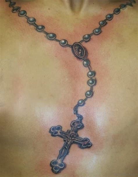 50 Best Rosary Tattoos On Chest Tattoo Designs –