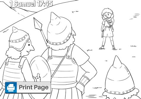 david  goliath coloring pages updated