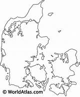Denmark Map Maps Coloring Atlas Europe sketch template