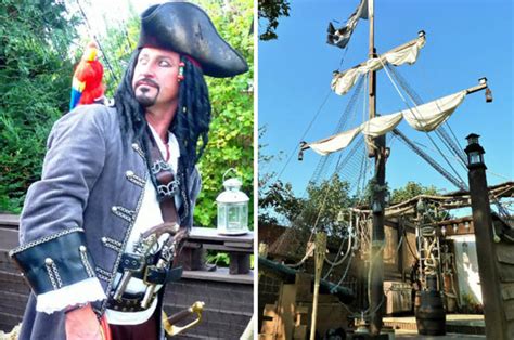 Pirate Obsessed Caretaker Builds His Own Back Garden
