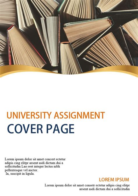creative university assignment cover page  ms word   cover pages cover page