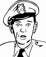 Barney Fife Griffith Knotts sketch template