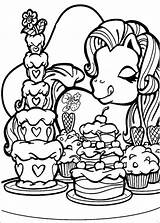 Pony Coloring Pages Cakes Color Loves Print Little Hellokids Online sketch template