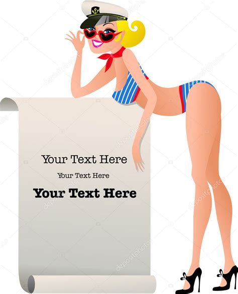 sexy pinup girl flyer template — stock vector © marish 1805931