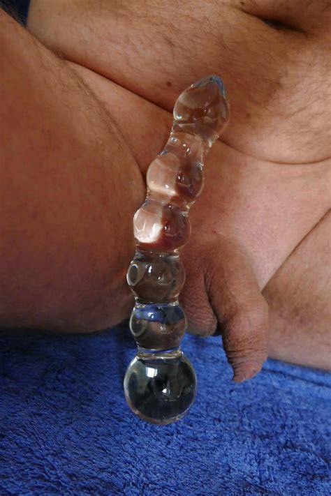 My Uncut Cock And New Large Glass Dildo 16 Pics Xhamster