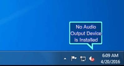 solved  audio output device  installed  windows