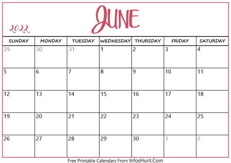 june 2022 calendar printable free yearly monthly calendar 2021 june