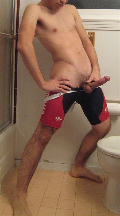 horny twink showing his hard cock nude selfie men