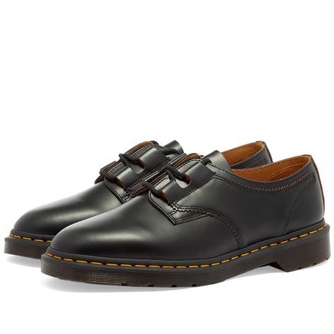 dr martens  ghillie shoe black vintage smooth  es