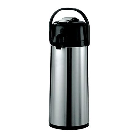 coffee air pot lit stainless steel  glass insert gama foods