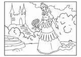 Prinzessin Prinses Kleurplaat Principessa Malvorlage Kasteel Princesse Fleurs Kleurplaten Malvorlagen Stampare Zeichnung Princesses sketch template