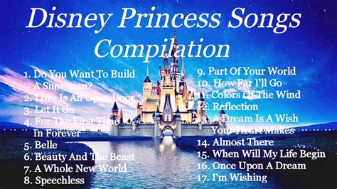 disney princess songs compilation youtube