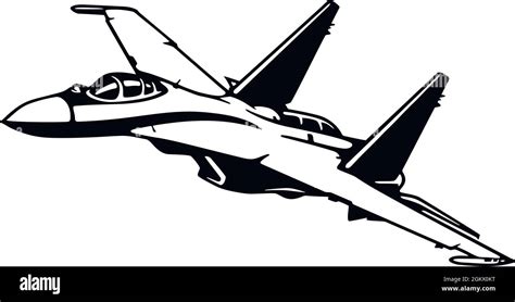 military fighter aircraft detailed silhouette stencil isolated